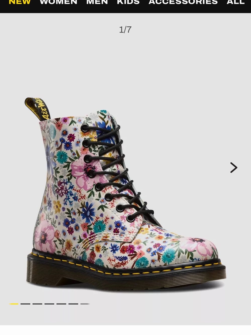 Dr. Martens 1460 Pascal Wanderlust Floral Backhand‎ Boots US 5 Good